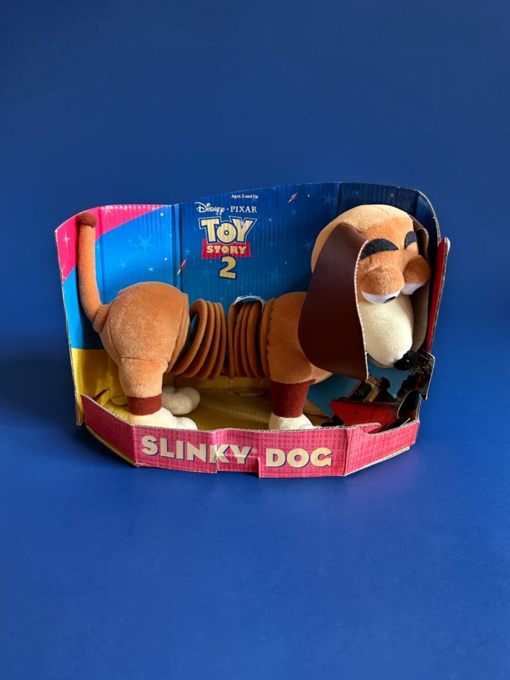 RARE Disney Pixar Toy Story 2 Plush Slinky Dog Stuffed Animal Toy 10" NOS